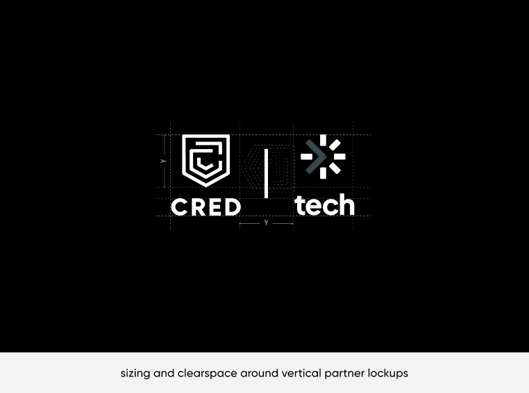 clearspace around vertical partner lockups