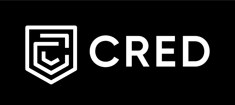 CRED horizontal logo — dark